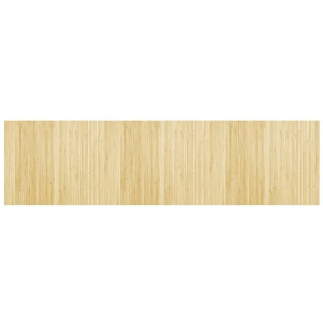 vidaXL Teppich Rechteckig Hell Natur 80x300 cm Bambus 376783