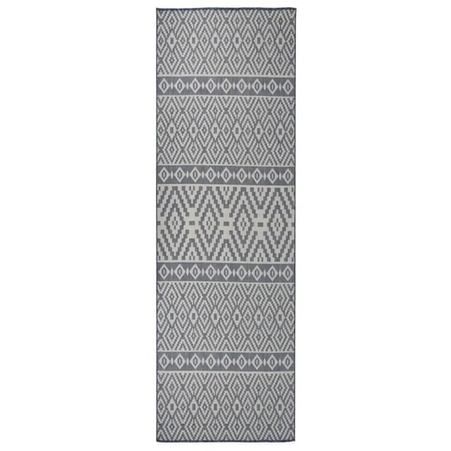 vidaXL Outdoor-Teppich Flachgewebe 80x250 cm Blau Gestreift 340835