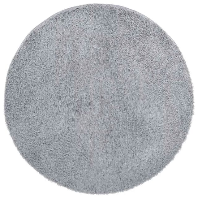 vidaXL Teppich Shaggy Hochflor NAVARRA Hellgrau 120x120 cm Polyester 4102906
