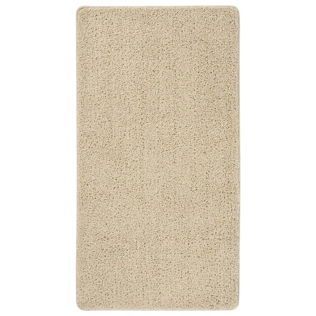 vidaXL Shaggy-Teppich Creme 80x150 cm Rutschfest 340387