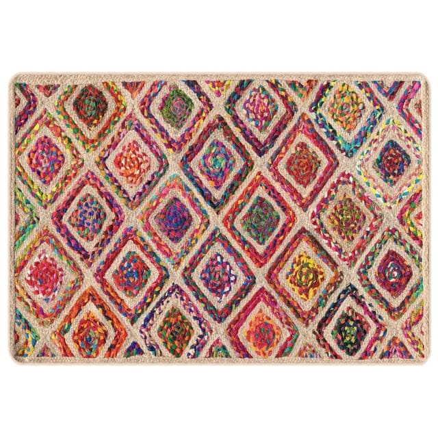 vidaXL Teppich Waschbar Mehrfarbig 120x180 cm Rutschfest 136587