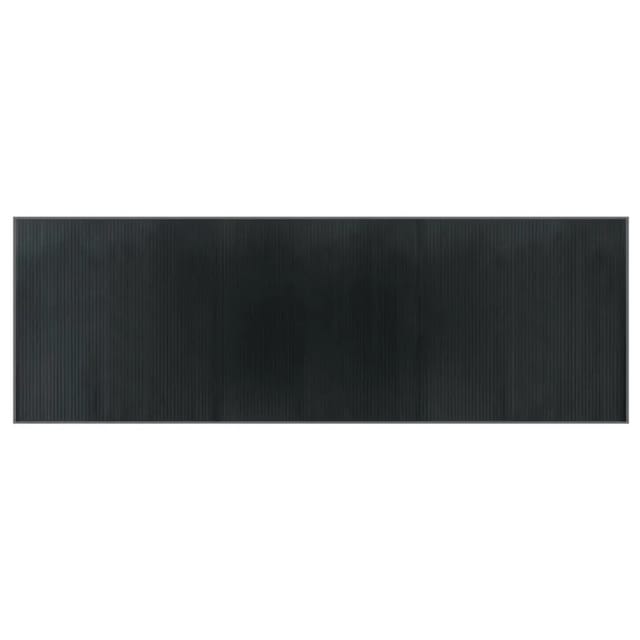 vidaXL Teppich Rechteckig Grau 100x300 cm Bambus 376952