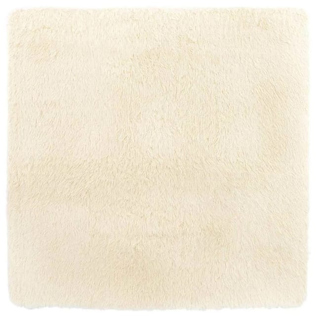 vidaXL Teppich Shaggy Hochflor NAVARRA Creme 120x120 cm Polyester 4102863