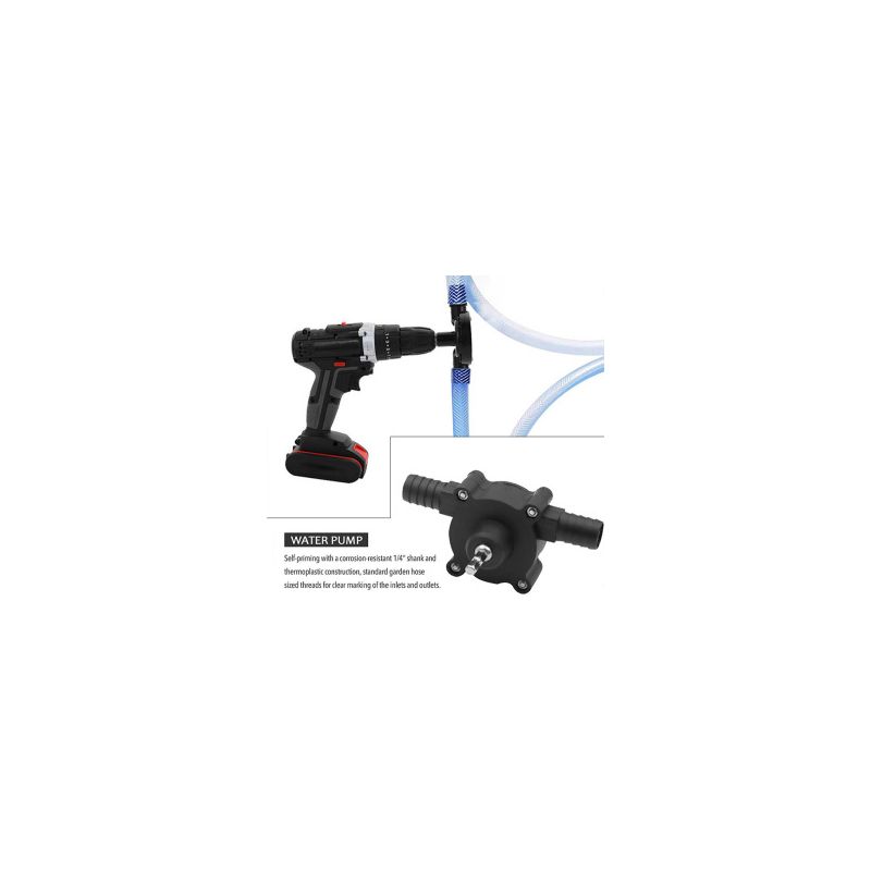 Set Mit 3 Kleinen, Bohrmaschinenmontierten Wasserpumpen – Selbstansaugend, 12 V – Zum Entleeren Von Kellern Und Aquarien Oder Zum Umfüllen Von Wasser