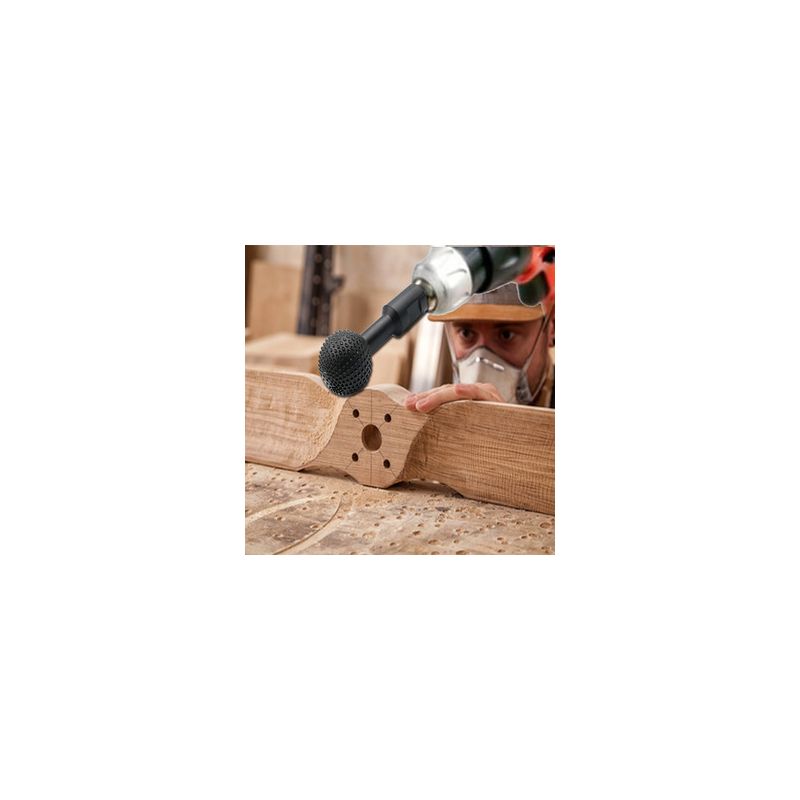 Set Mit 2 Kugelförmigen Holznutfräsern – Rotationskugelfeile Für Winkelschleifer – Zum Schnitzen Und Polieren Von Nuten