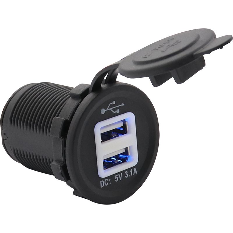5er-pack Einbau-usb-ladegeräte 12-24 V – 5 V 3,1 A Ausgang, 28 Mm Ausschnitt – Ideal Für Armaturenbretter In Autos Und Booten
