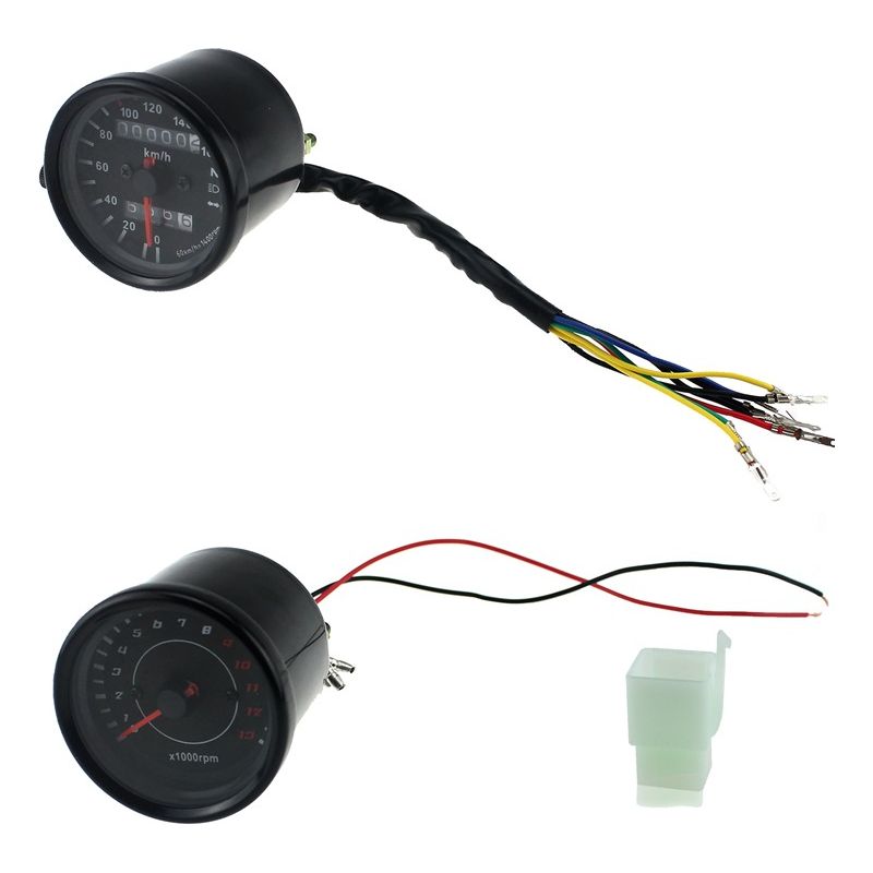 Mechanischer Kombinations-tachometer Für Motorräder – Geschwindigkeit Und Motordrehzahl Mit Led-beleuchtung – Retro-zifferblatt Zur Individuellen Gestaltung Ihres Zweirads