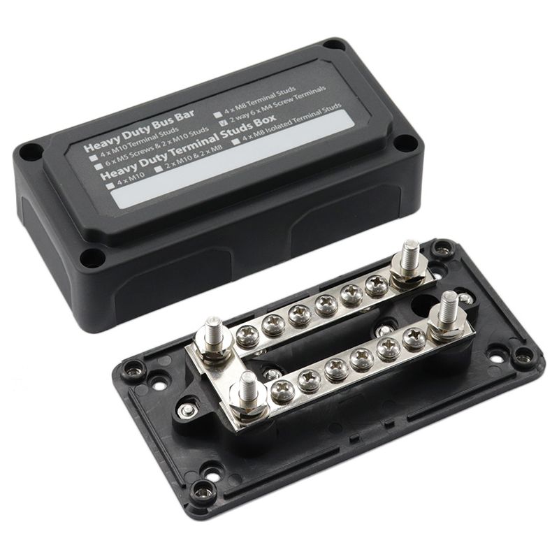 2er-pack 100a Minus-verteilerschienen – Universalanschluss Für Elektrische Stromkreise – Für Wohnmobile, Autos Und Boote