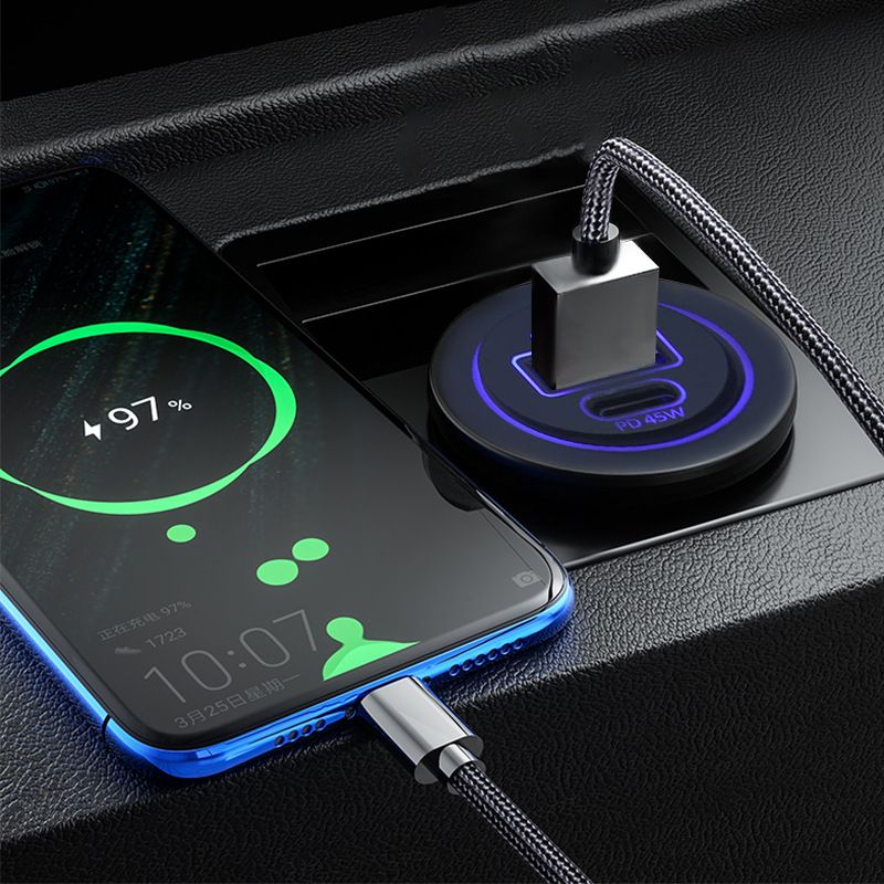 2er-pack Usb-c Pd + Qc 3.0-ladegeräte – Zwei Schnellladeanschlüsse, Modell 2021 – Armaturenbretthalterung Für Motorräder Und Autos