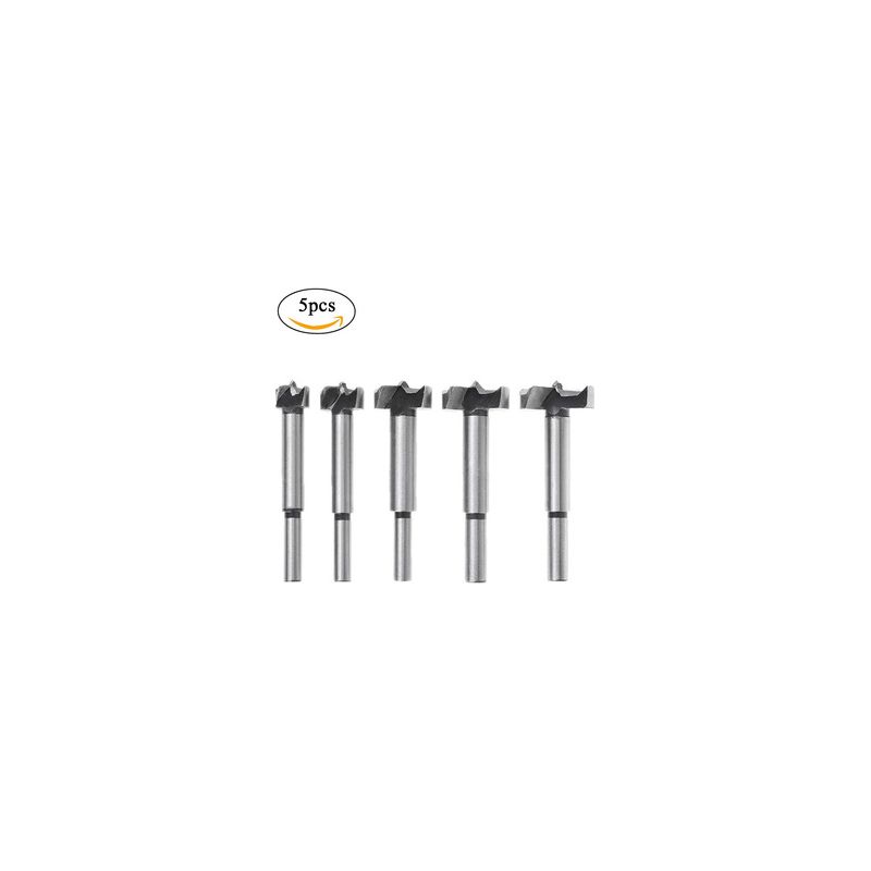 Set Mit 5 Hartmetall-holzbohrern – Flachbohrer Zum Bohren Von Scharnieren Und Schlössern – Durchmesser 15–35 Mm, Für Den Möbelbau Und Die Feine Holzbearbeitung