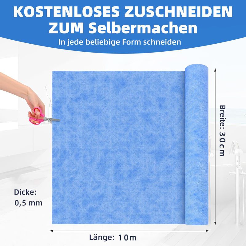 30 Cm X 10 M Große Abdichtungsrolle – Polyethylen Hoher Dichte – Abdichtung Für Duschen, Keller Und Waschküchen