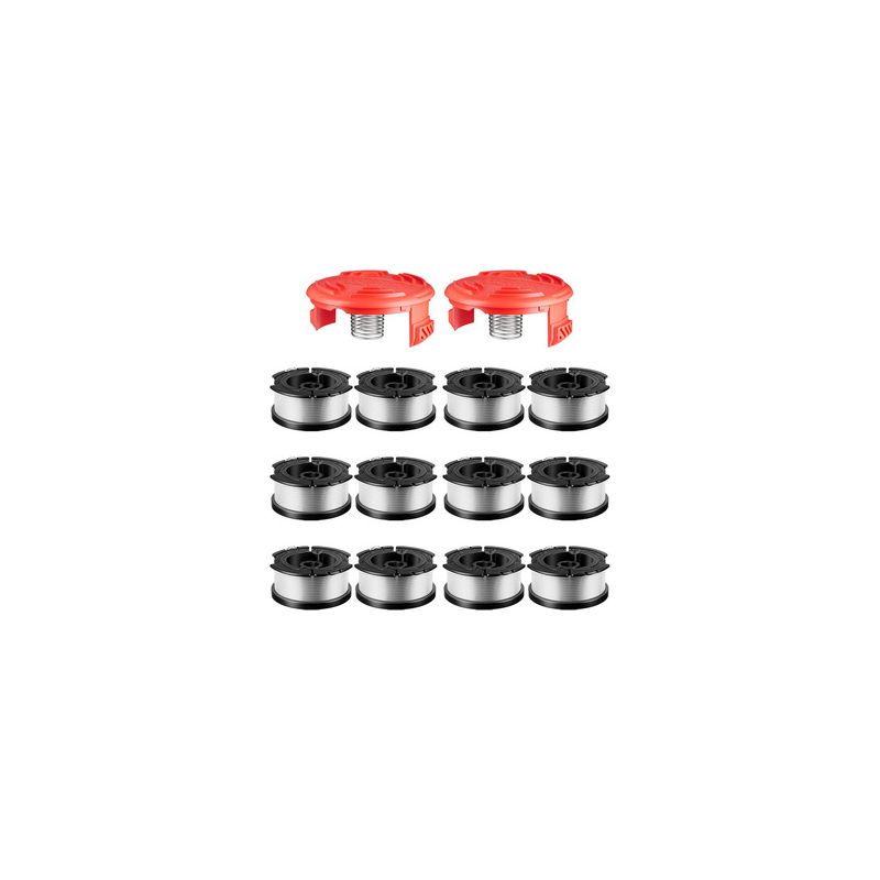 Black+decker 2er-pack Trimmerköpfe – Kompatibel Mit Af-100-3zp-draht – B12+2+2-version Mit Robuster Schutzhülle