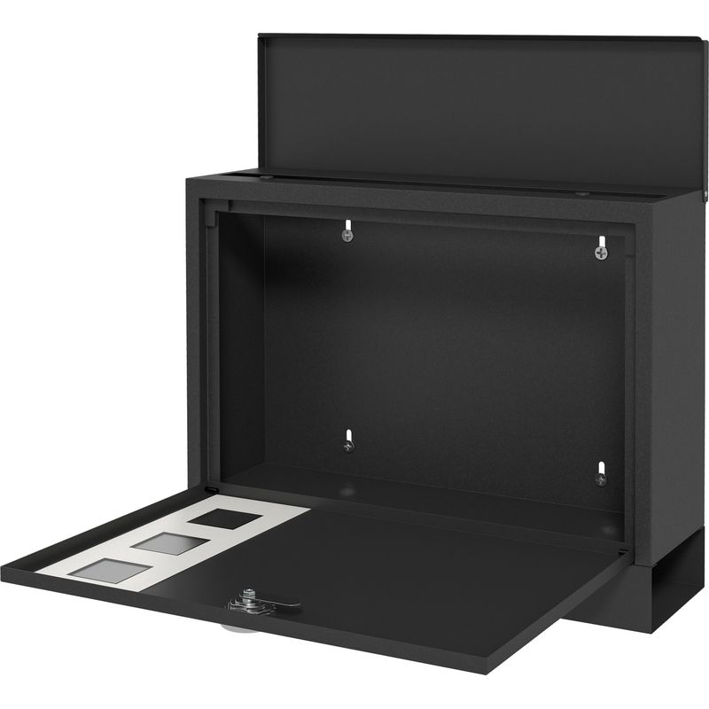 Moderner, Wandmontierter Metallbriefkasten, Abschließbar (2 Schlüssel Inklusive), 36,5 X 11,5 X 29 Cm, Anthrazitgrau – Für Den Innen- Und Außenbereich – Eine Praktische Lösung