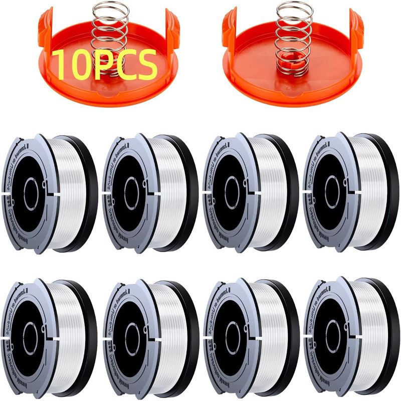 2er-pack Automatische Spulen Für Black+decker Rasentrimmer – Kompatibel Mit Af-100-3zp – 0,065″-faden Mit Schutzkappe, Version B8+2+2