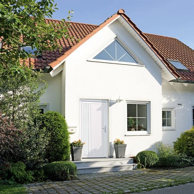vidaXL Haustür Weiß 98x208 cm PVC 3157098