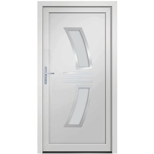 vidaXL Haustür Weiß 98x200 cm PVC 3187922