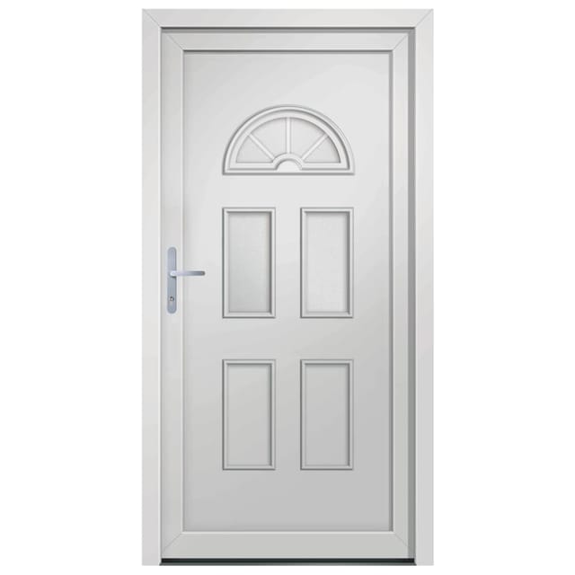 vidaXL Haustür Weiß 110x210 cm PVC 3187914
