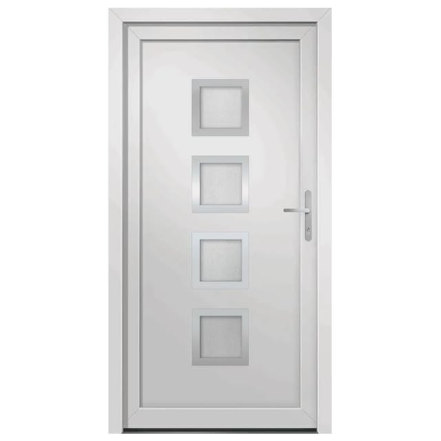 vidaXL Haustür Weiß 98x208 cm PVC 3187846