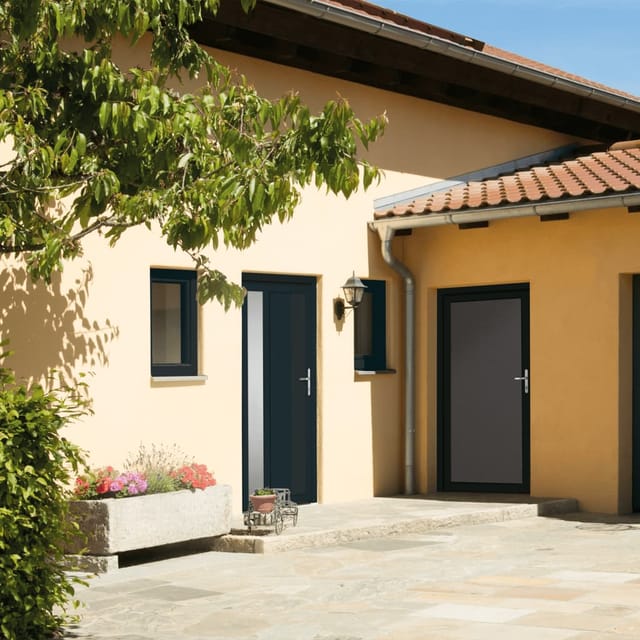 vidaXL Haustür Anthrazit 108x208 cm PVC 3157105