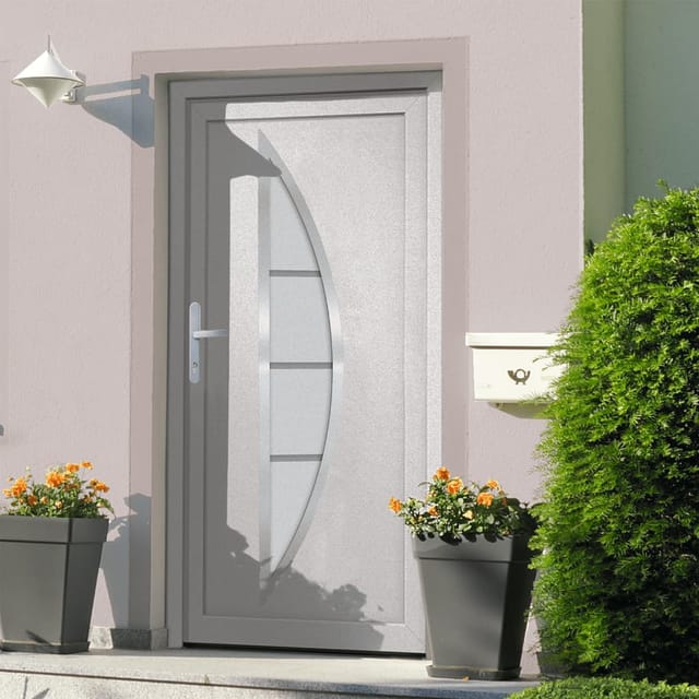 vidaXL Haustür Weiß 98x190 cm PVC 3187862