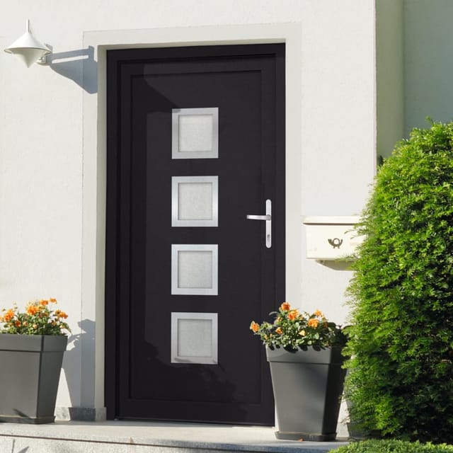 vidaXL Haustür Anthrazit 108x208 cm PVC 3187860