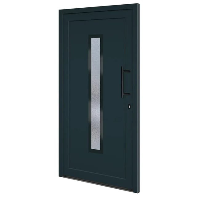 vidaXL Haustür Anthrazit 108x200 cm PVC 3157092