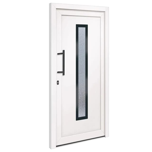 vidaXL Haustür Weiß 98x200 cm PVC 3157075