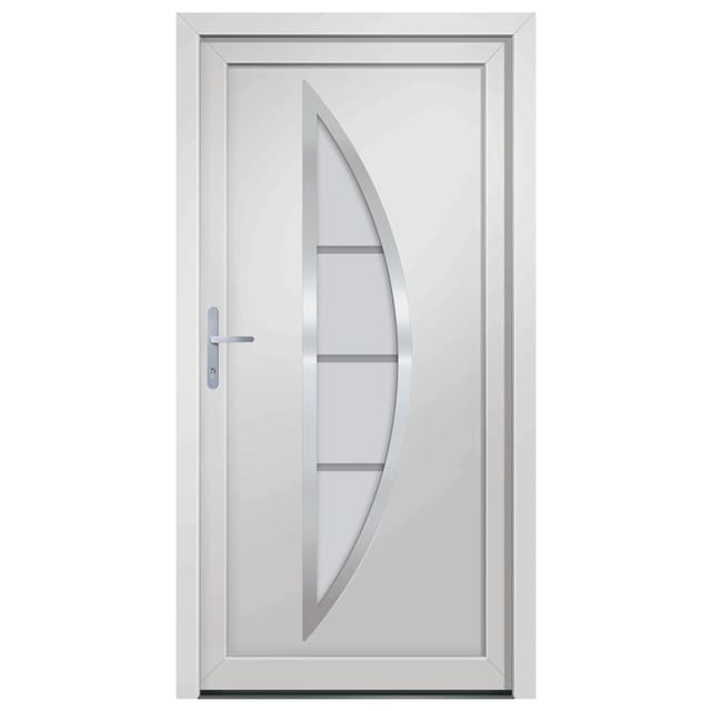 vidaXL Haustür Weiß 108x208 cm PVC 3187866