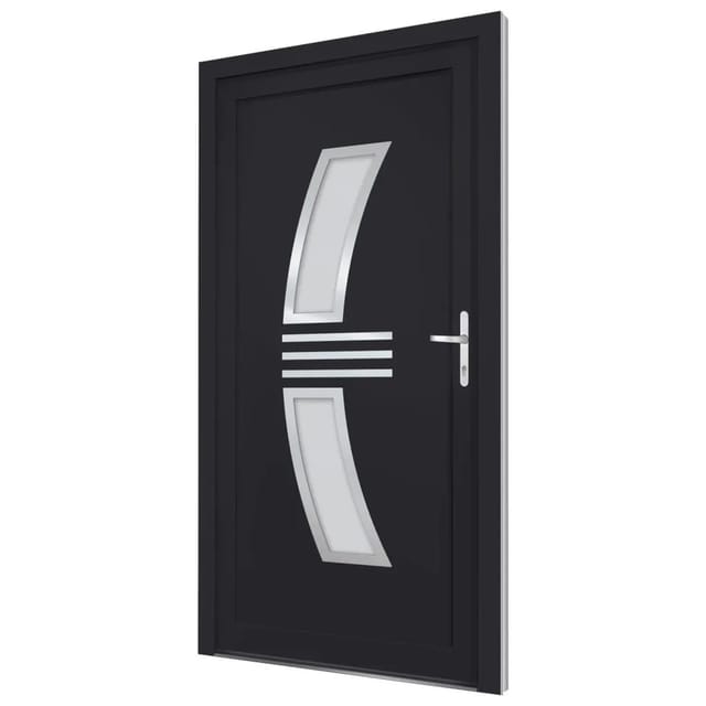 vidaXL Haustür Anthrazit 108x208 cm PVC 3187940