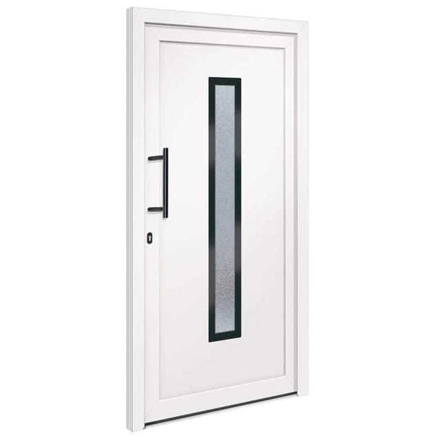 vidaXL Haustür Weiß 108x208 cm PVC 3157078