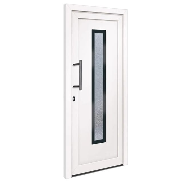 vidaXL Haustür Weiß 108x200 cm PVC 3157077