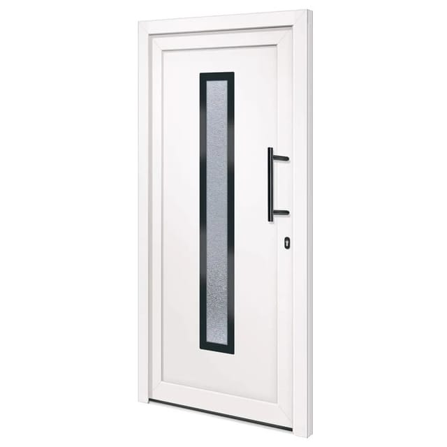 vidaXL Haustür Weiß 98x200 cm PVC 3157080