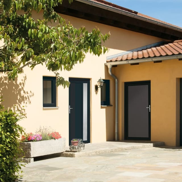 vidaXL Haustür Anthrazit 98x200 cm PVC 3157100