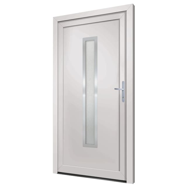 vidaXL Haustür Weiß 108x200 cm PVC 3187895