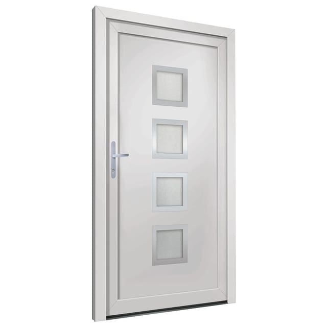 vidaXL Haustür Weiß 98x190 cm PVC 3187838