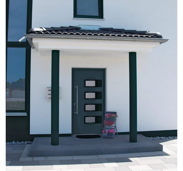 vidaXL Haustür Anthrazit 110x210 cm Aluminium und PVC 3157073