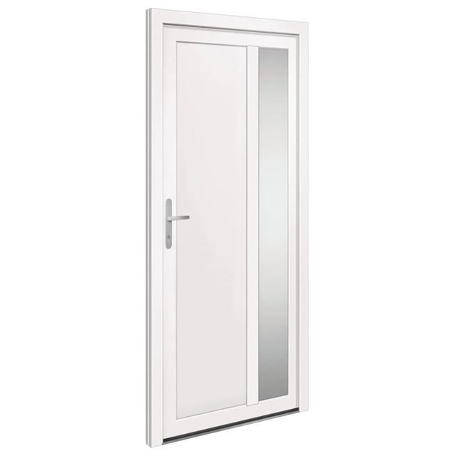 vidaXL Haustür Weiß 98x208 cm PVC 3157095