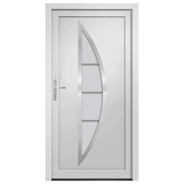 vidaXL Haustür Weiß 88x200 cm PVC 3187861