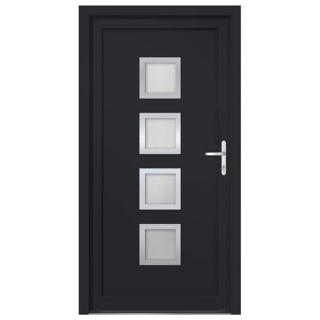 vidaXL Haustür Anthrazit 98x190 cm PVC 3187856