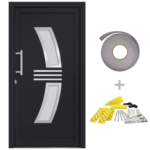 vidaXL Haustür Anthrazit 98x208 cm 3057572