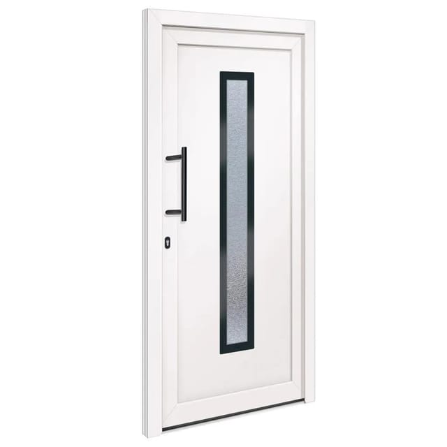 vidaXL Haustür Weiß 98x208 cm PVC 3157076