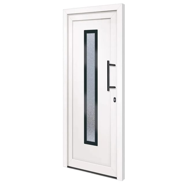 vidaXL Haustür Weiß 88x200 cm PVC 3157079