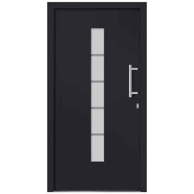 vidaXL Haustür Aluminium und PVC Anthrazit 100x200 cm 3056812