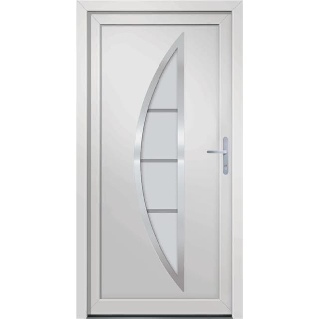 vidaXL Haustür Weiß 108x208 cm PVC 3187872