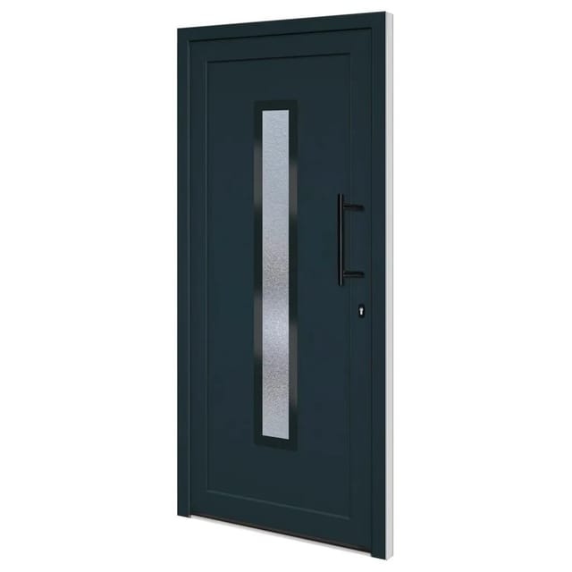 vidaXL Haustür Anthrazit 98x208 cm PVC 3157091