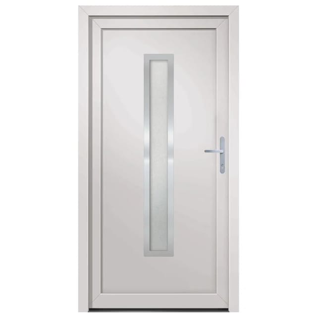 vidaXL Haustür Weiß 108x208 cm PVC 3187896