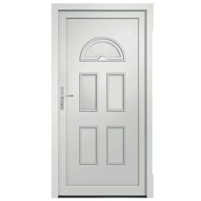 vidaXL Haustür Weiß 98x198 cm PVC 3187910