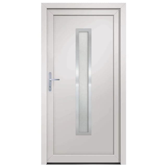vidaXL Haustür Weiß 108x200 cm PVC 3187889