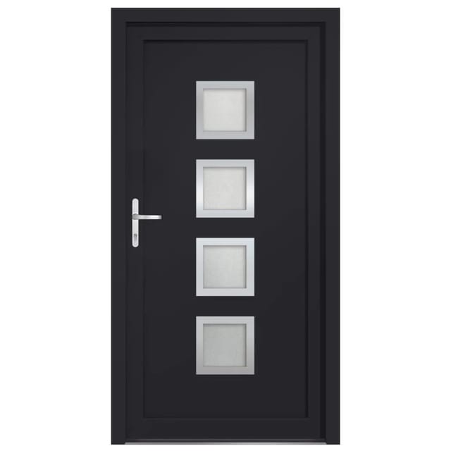vidaXL Haustür Anthrazit 108x200 cm PVC 3187853