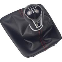 Für Seat Leo N Iii 3 Mk3 2012 2013 2014 2015 2016 2017 Schaltknauf Aus Leder Im Auto-stil (r5-gang – Rot)